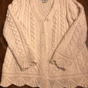 Irish Wool Cardigan Sweater